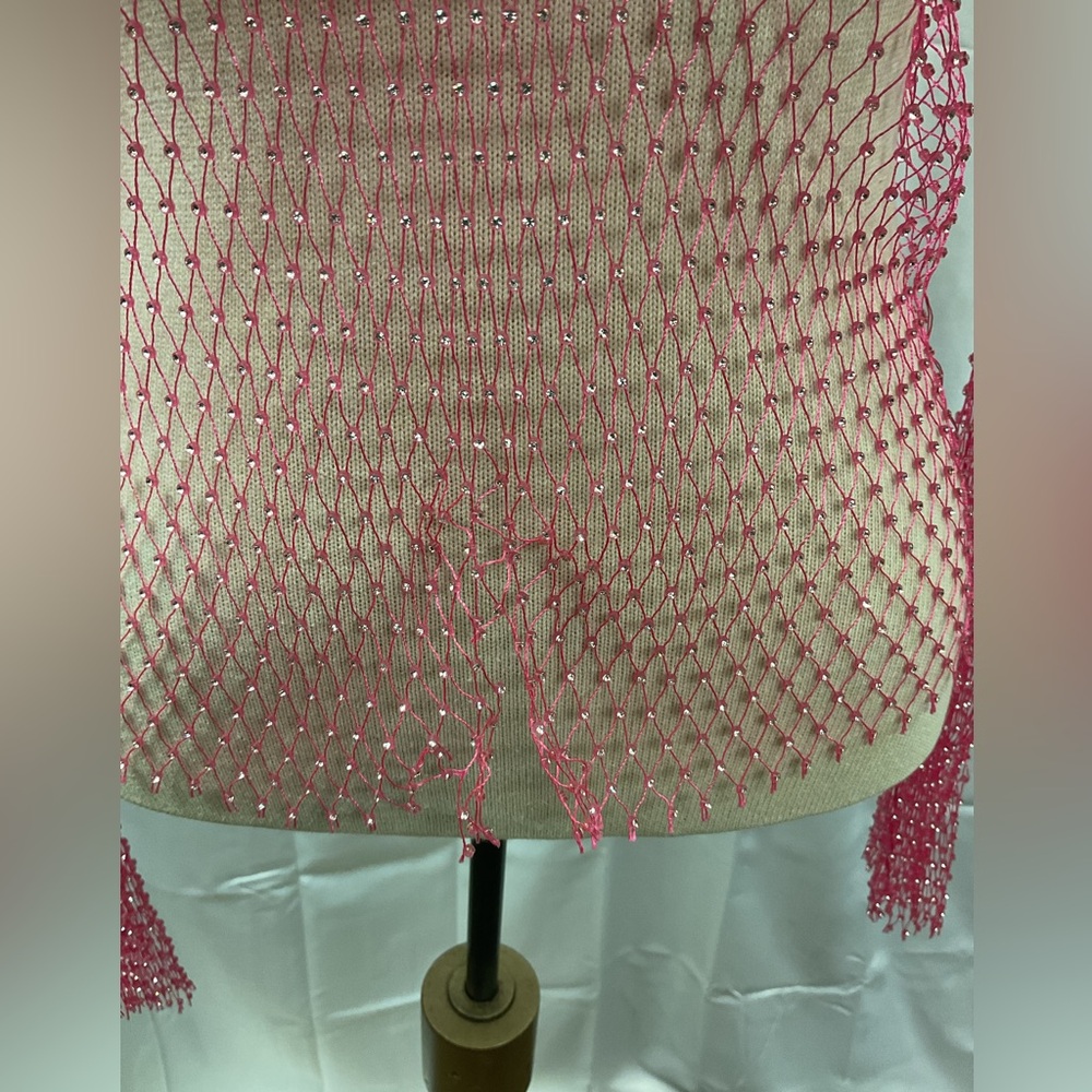 Superdown Karolie Sheer Rhinestone Top - with blemish - Picture 6 of 7